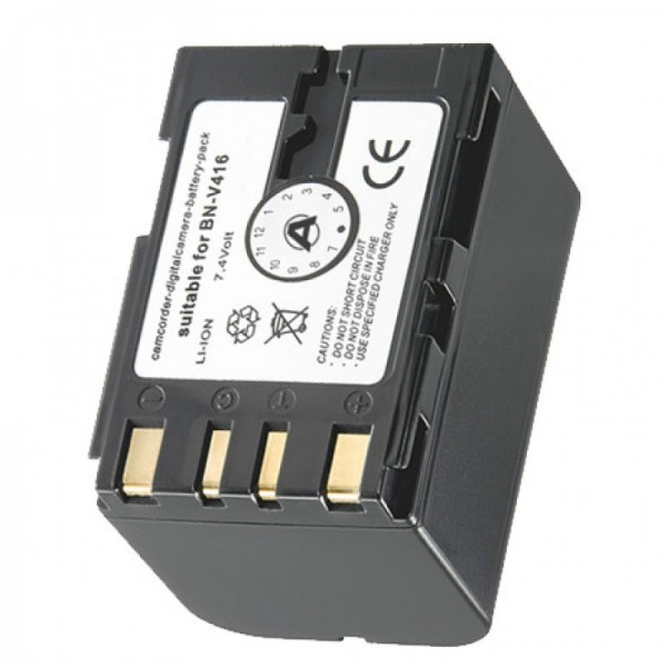 AccuCell batteri passer til JVC BN-V416 batteri black