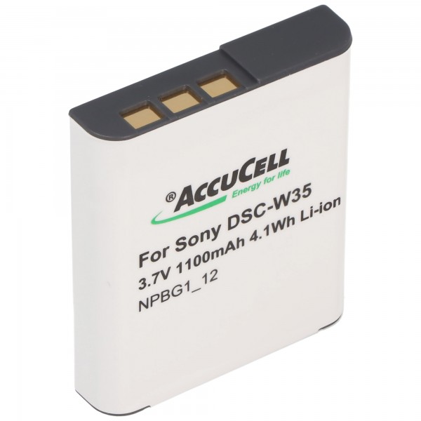 AccuCell batteri passer til Sony DSC-H3 batteri NP-BG1