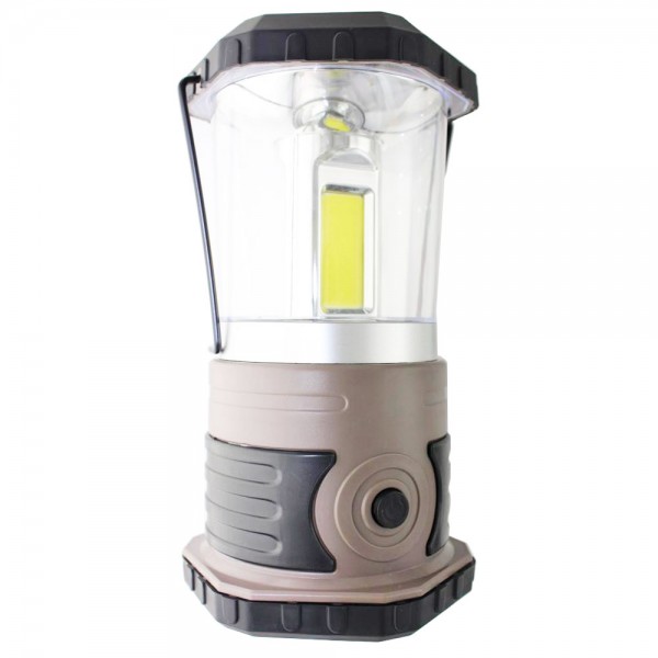 Camping LED-lanterne med COB 10 watt op til 1000 lumen inklusive 4 stk. Mono D LR20 alkaliske batterier