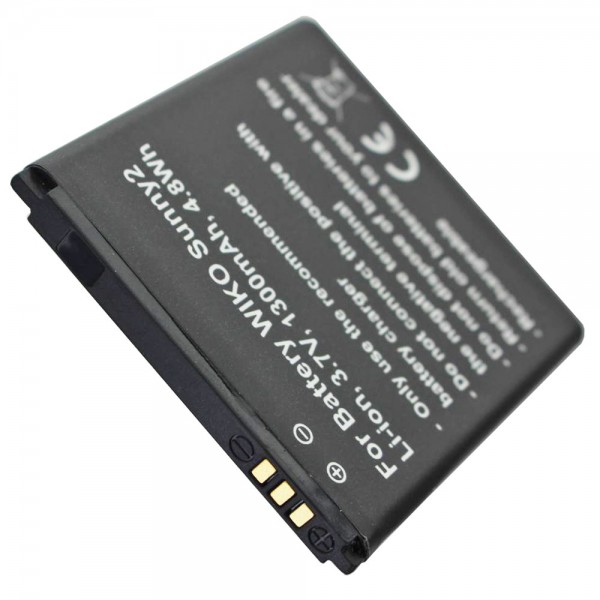 Batteri passer til WIKO Sunny 2, Wiko 2510 3.7 Volt 1300mAh lithium-ion batteri