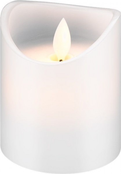 Goobay LED ægte vokslys, hvid, 7,5x10 cm - smuk og sikker belysningsløsning