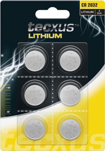 Tecxus CR2032 - Lithium knapcelle, 3V