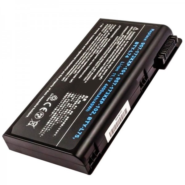Batteri passer til MSI 957-173XXP-101, -102, BTY-L74, BTY-L75, 4400mAh