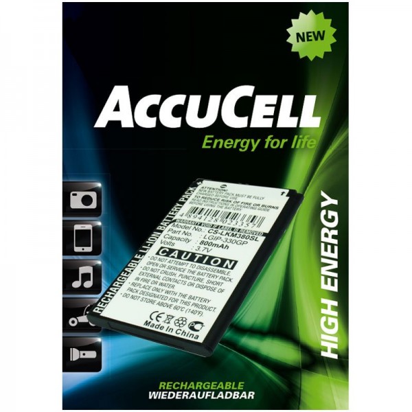 AccuCell Batteri passer til LG KF300, LG KM380, LG KS360LG KF300, KM380, KS360, KT520, LGIP-330G