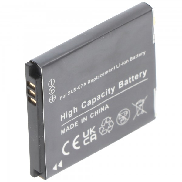 Batteri passer til Samsung SLB-07A, SLB07A, PL150, ST50, TL100