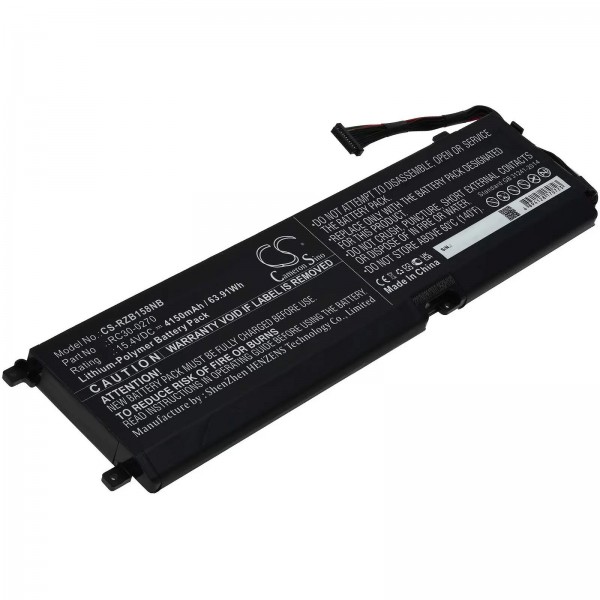 Batteri til gaming laptop Razer Blade 15 2018 / RZ09-03009 / type RC30-0270 - 15,4V - 4150 mAh