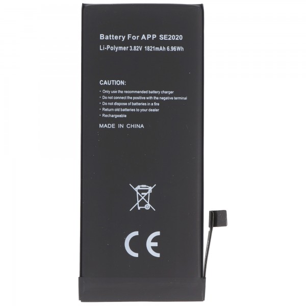 Batteri passer til Apple iPhone SE 2020, A2296, Li-Polymer, 3.82V, 1821mAh, 6.9Wh, indbygget, uden værktøj
