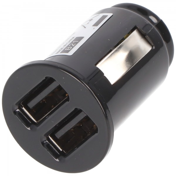 AccuCell billader adapter USB - Dual USB - 4.8A med Auto -ID - sort - TINY