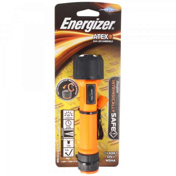 Energizer ATEX 2AA LED-lommelygte eksplosionssikker zone 1 til 2 Mignon AA-batterier