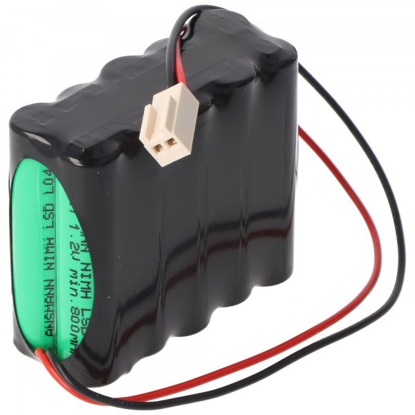 Batteripakke egnet til roma rulleskodder 4508470 12V 800mAh batteripakke F2x5 med kabel og stik