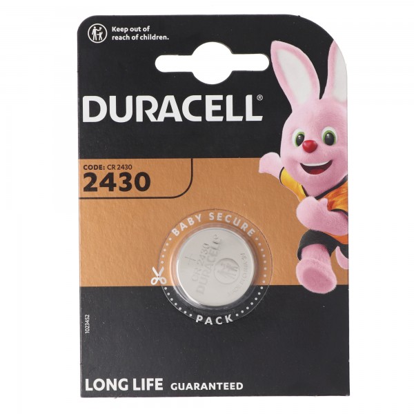 Duracell Lithium Button Cell CR2430 Lithium 3V 285mAh