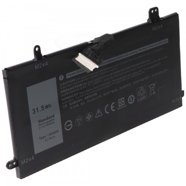 Batteri passer til Dell Latitude 5285, Li-ion, 11.4V, 2760mAh, 31.5Wh