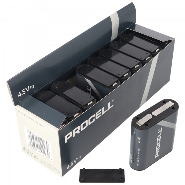 10 stk Duracell Procell Alkaline 4,5 V fladt batteri, 3LR12 i en kasse