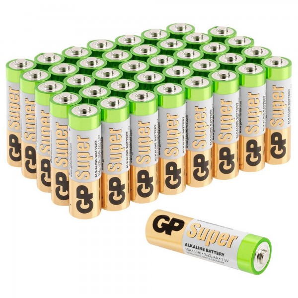 AA Mignon batteri GP Alkaline Super 1.5V 40 stk