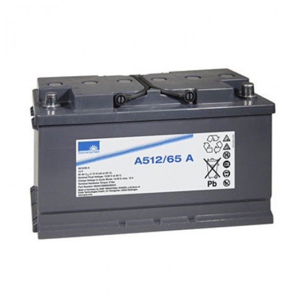 Exide Sunshine Dryfit A512 / 65A blybatteri med A-Pol 12V, 65000mAh