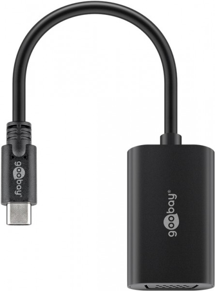 Goobay USB-C™-adapter VGA, sort - USB-C™-stik > VGA-stik (15-bens)