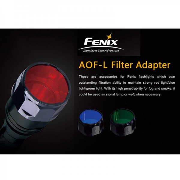 Universal Fenix Rødfilter AOF-L for Fenix E40, E50, LD41, TK22, PD40, RC20, FD41