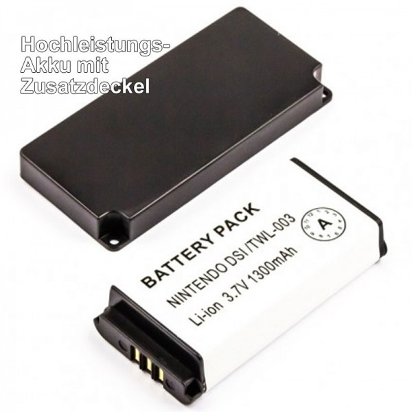 AccuCell batteri passer til Nintendo DSi, BOAMK01, TWL-003 med ekstra cover