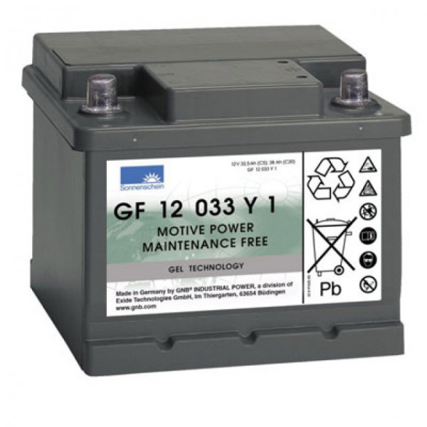 Exide Dryfit GF12033Y1 blybatteri med A-Pol 12V, 32500mAh