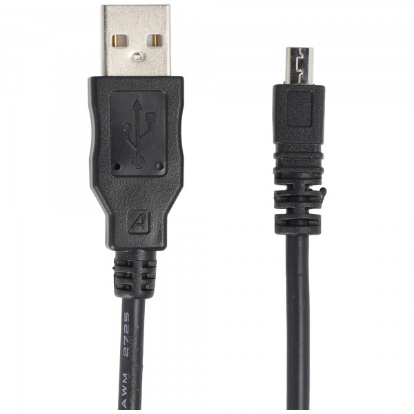 USB-kabel passer til Casio, Nikon, Panasonic Lumix K1HA08CD0019