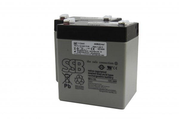 Genopladeligt batteri, der passer til AKS Lifter Dualo, Foldy, Clino - type 89154