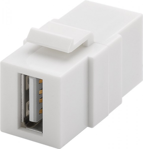 Goobay Keystone Module USB - 17,2 mm bredde, 2x USB 2.0-stik (Type A)