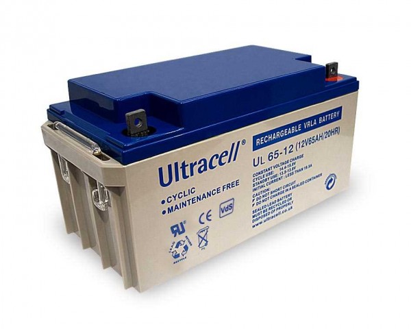 Ultracell UL65-12 12V 65Ah blybatteri AGM blygelbatteri