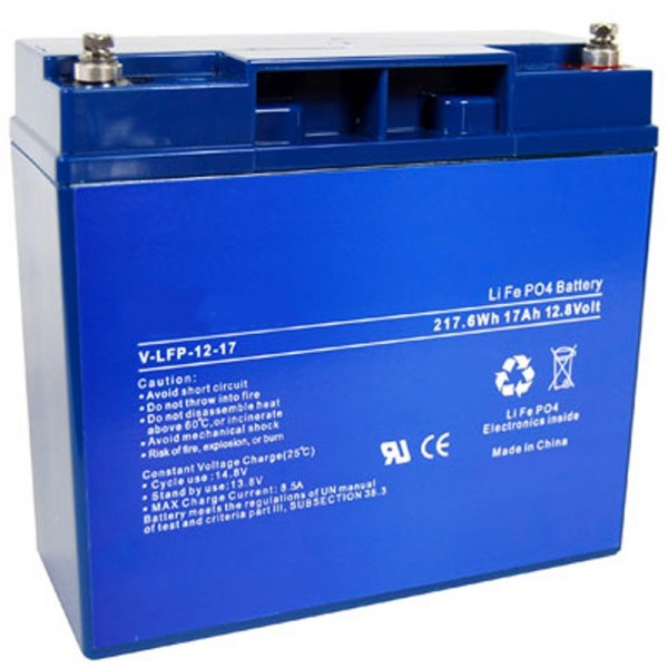 AccuCell batteri til Golf Caddy, Golf Trolley med 12 Volt, 17Ah, 217,6Wh LiFePO4 Batteri