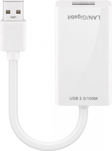 Goobay USB 2.0 Fast Ethernet-netværkskonverter - til tilslutning af en PC/MAC med en USB-port til et Ethernet-netværk