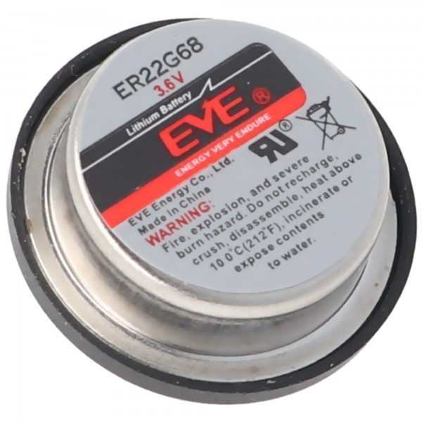 EVE ER22G68 lithiumbatteri 3.6 volt med 2 loddepind