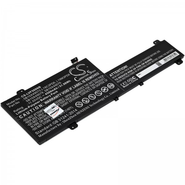 Batteri til bærbar Lenovo IdeaPad Flex 5-14ITL05 82HS008BAU, Flex 5-14ARE05 81X2007HAU, type L19M3PD6 - 11.55V - 4500 mAh