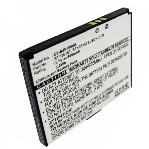 AccuCell batteri passer til Mobistel Elson EL680 batteri Li-ion 3.7 Volt, 800mAh