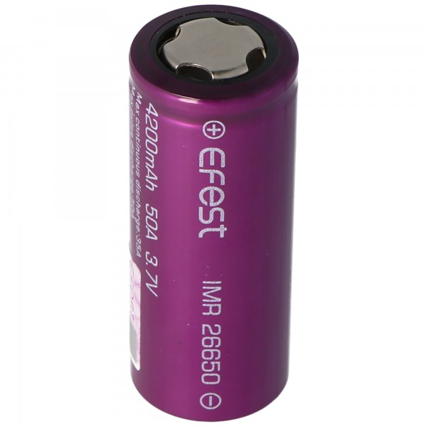 Efest Lilla IMR26650 med 4200mAh, 3,7V, Li-Ion (High Drain) batteri