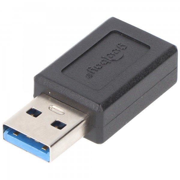 USB 3.0 SuperSpeed-adapter til USB-C, sort USB-C-stik> USB 3.0-stik (type A)