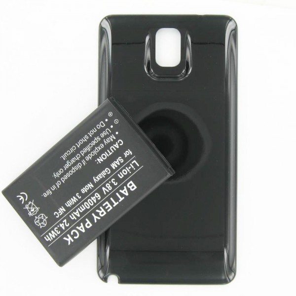 Samsung Galaxy Note 3, B800BE, B800BU udskiftningsbatteri 6400mAh med sort taske og NFC