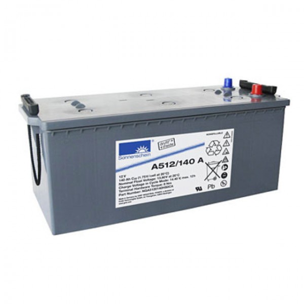 Exide Sunshine Dryfit A512 / 140A blybatteri med A-pol 12V, 140000mAh