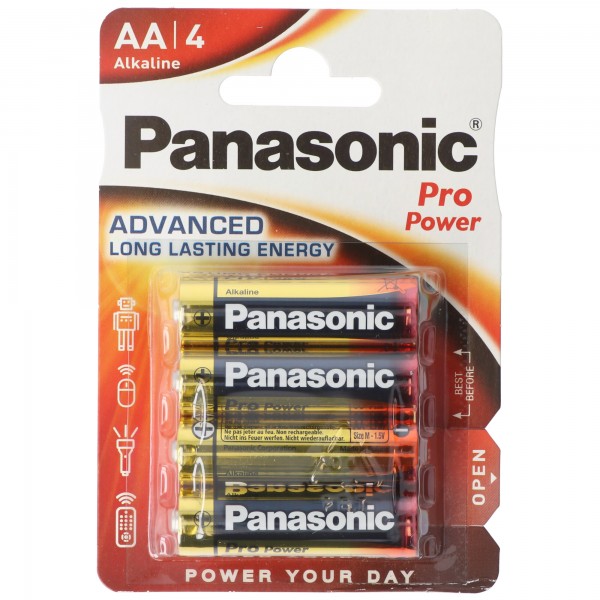 Panasonic Pro Power AA Mignon, LR6 Alkalisk 4er Blister LR6PPG / 4