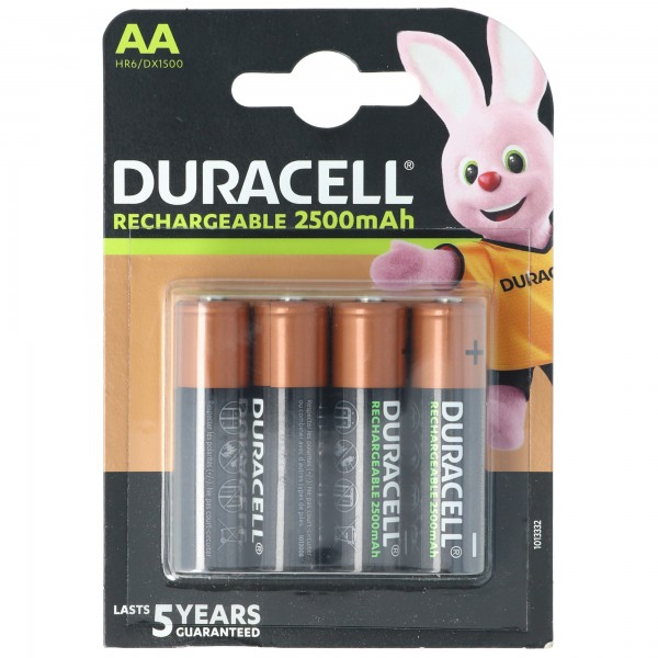 Duracell PreCharged Mignon-batteri Ni-MH 1.2V med max. 2500mAh i en blisterpakning på 4