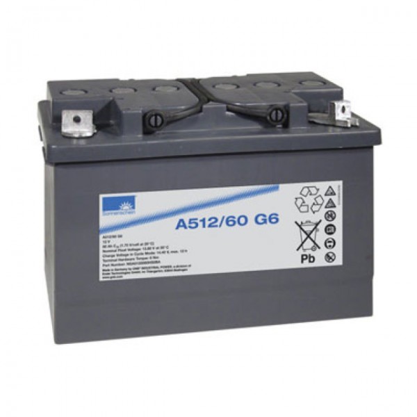 Exide Sunshine Dryfit A512 / 60G6 blybatteri med M6 skrueterminal 12V, 60000mAh