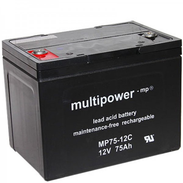 Multipower MP75-12C Batterieledning PB 12Volt 75Ah