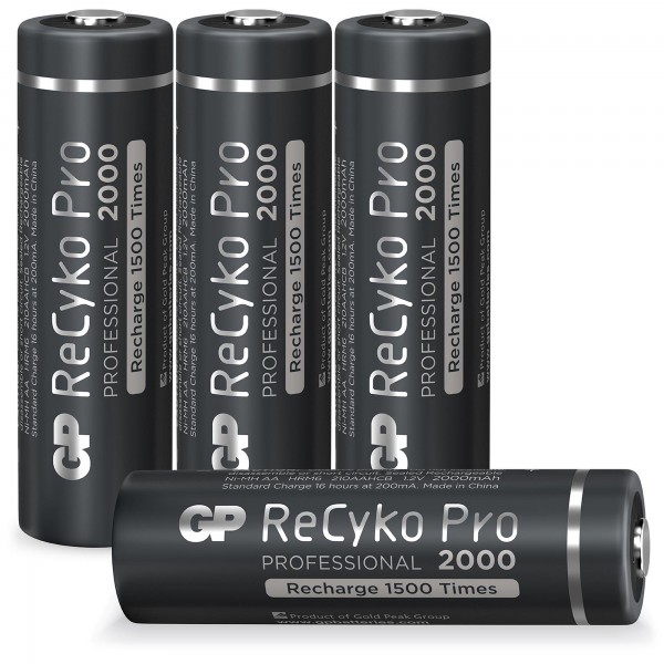 AA batteri GP NiMH 2000 mAh ReCyko Pro 1.2V 4 stk