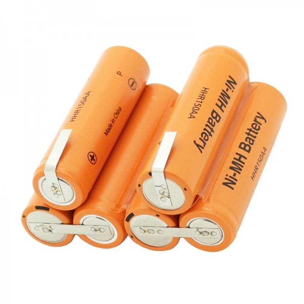 Batteri passer til AEG FM72 batteri, AEG Electrolux 6 / AA 1300 NiMH 7.2V 1500mAh egnet til AEG 900055106