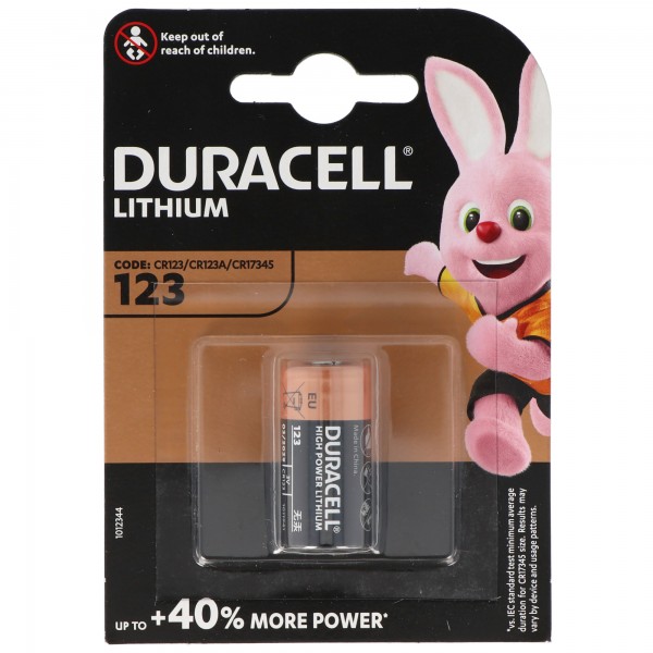 Duracell CR123A fotobatteri CR123 A med op til 1400mAh