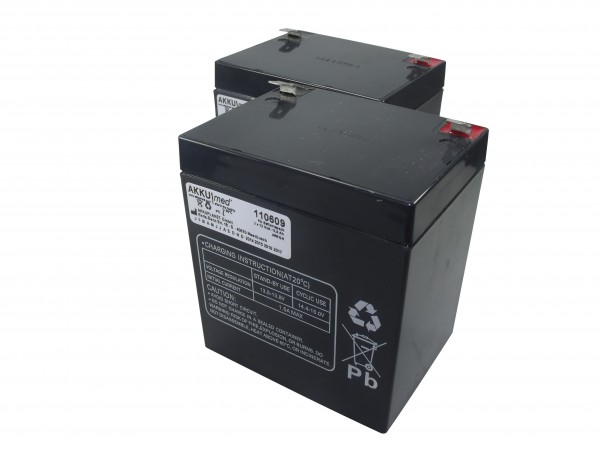 Genopladeligt batteripakke egnet til RMT Lifter Primo / Cielo V4 2x12 Volt 5.0 Ah CE-kompatibel