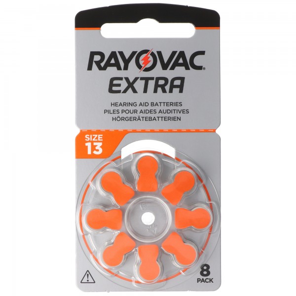 Rayovac HA13 PR48 høreapparatbatterier Ekstra avanceret pakke med 8 6 + 2 gratis 5000252100973