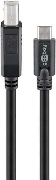 Goobay USB-C™ til B-kabel, sort