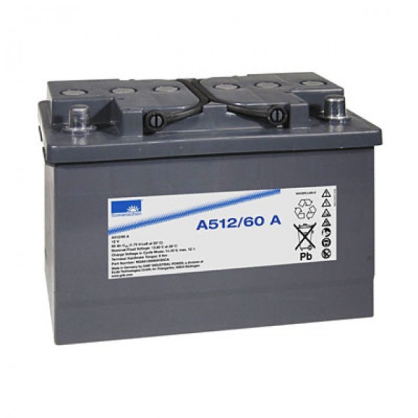 Exide Sunshine Dryfit A512 / 60A Bly Batteri med A-Pole 12V, 60000mAh