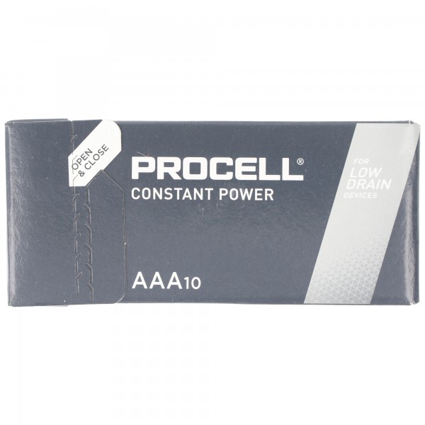 Duracell Alkaline Batteri, Micro, AAA, LR03, 1,5V Procell Constant, Retail Box (10-Pack)