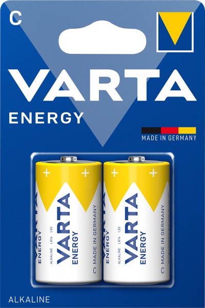 Varta Energy Alkaline Batteri, Baby, C, LR14, 1,5V Pakke med 2