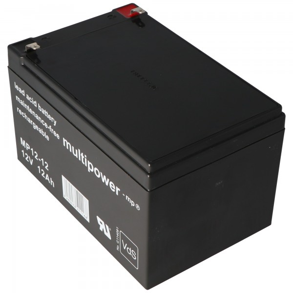Multipower MP12-12 blybatteri 12 volt 12Ah